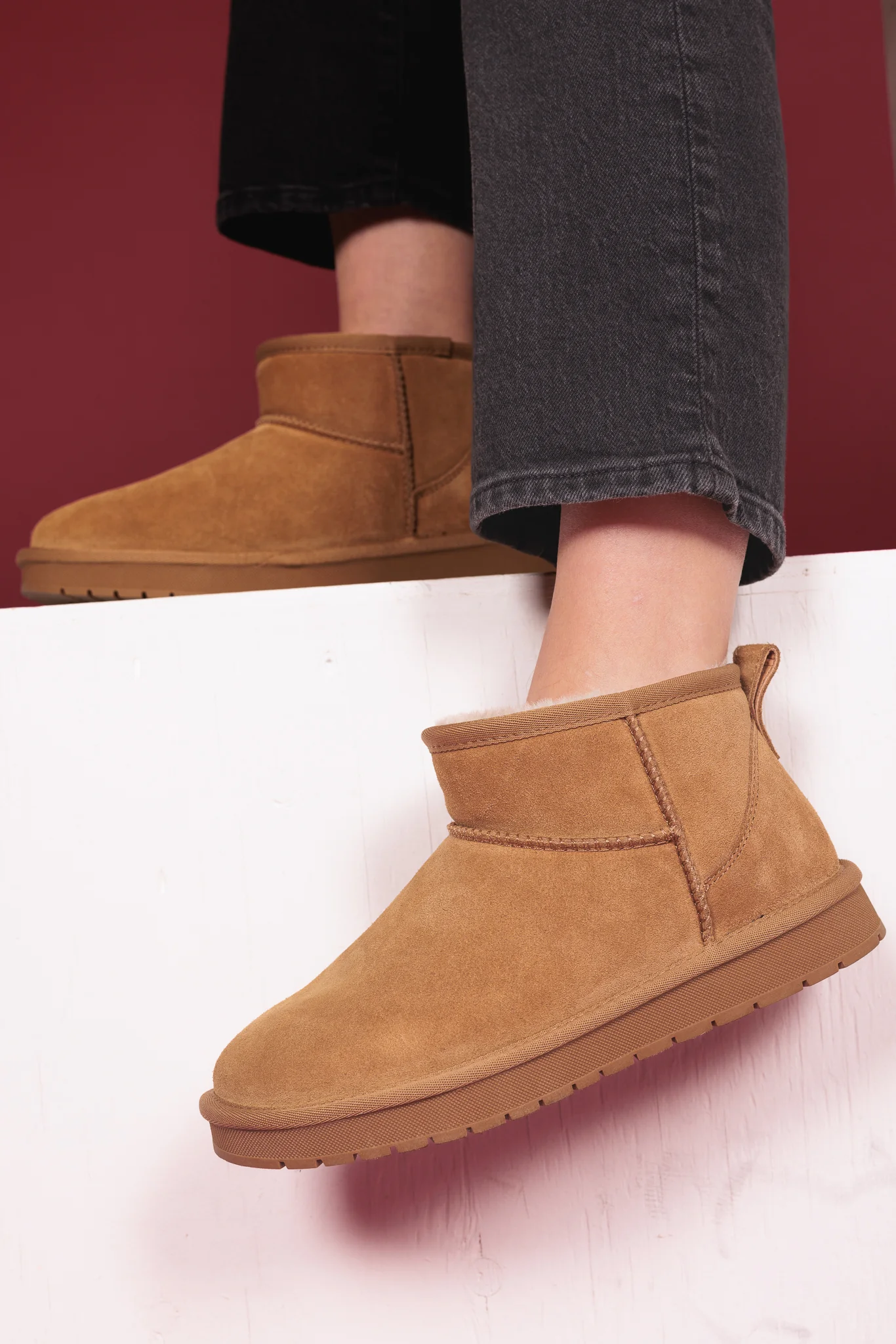 Bottes courtes en suède Alberto pour femmes - GHANA - Image 3